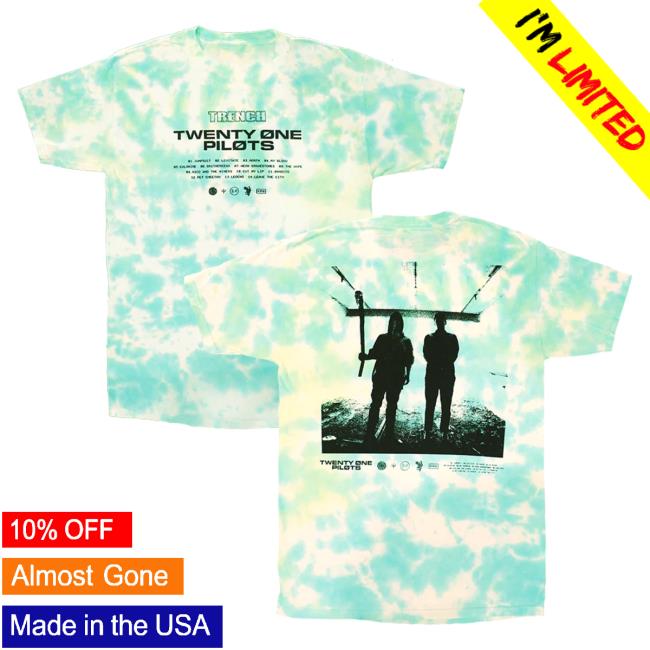 Official 21 Pilots Apparel Clothing Store Merch Tie-Dye Twenty One Pilots Trench Silhouette Tie Dye Shirts TwentyOnePilots 21Pilots Shop