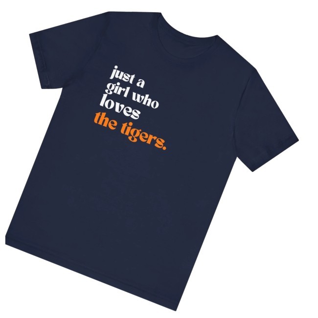 Joyful By Harvey Merch Store Auburn- Just A Girl Who Loves The Tigers Bella Canvas T-Shirt, Hoodie, Tank Top, Sweater And Long Sleeve T-Shirt