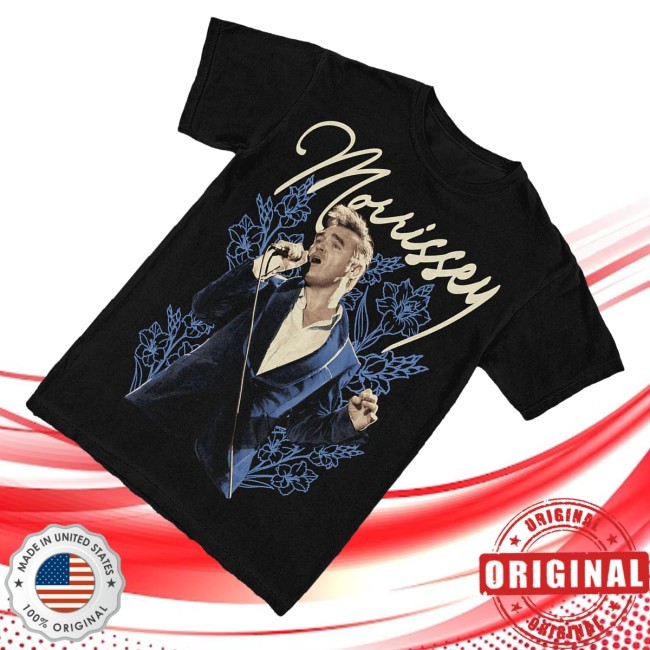 Morrissey Store Merch Floral Zip Hoodie Black