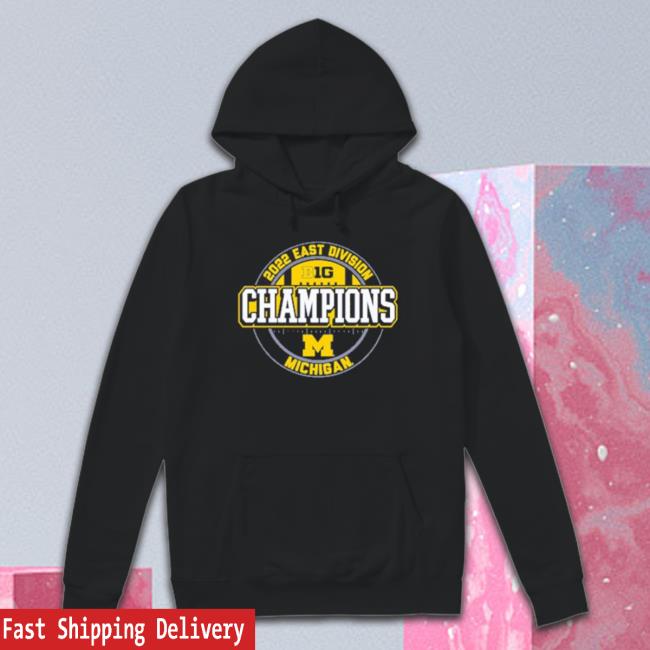 Blue84 University Of Michigan Big Ten East Champions Navy Locker Room Sweaters