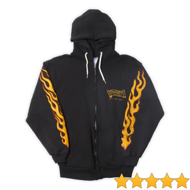 Justin Official Reed Merch Store Vintage "Caesars Motorcycle Empire" Zip-Up Unisex Sweatshirt Justinreed Shop