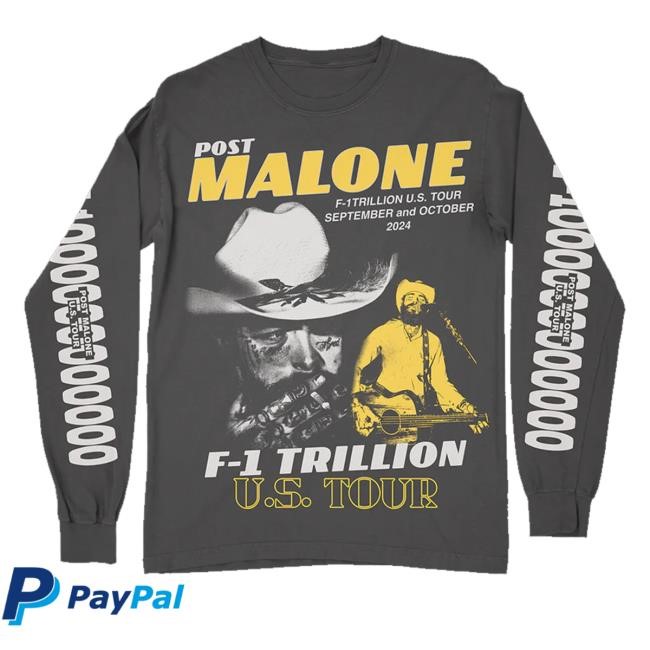 Post Malone Merch Shop F-1 Trillion Charcoal Shirts
