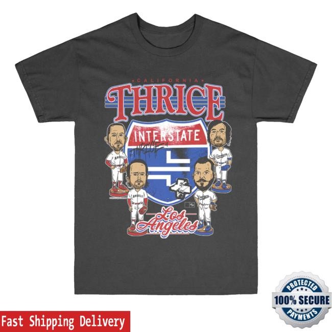 Thrice Official California Interstate Bobblehead Benefit Tee Shirt