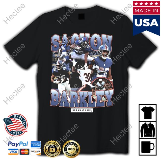 Sterling Shepard Wearing Saquon Barkley Dreamathon Sweatshirt
