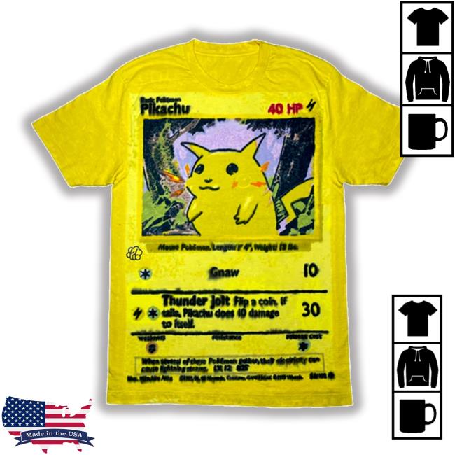 Pikachu Pokémon Hand Dyed Short Sleeve Tee