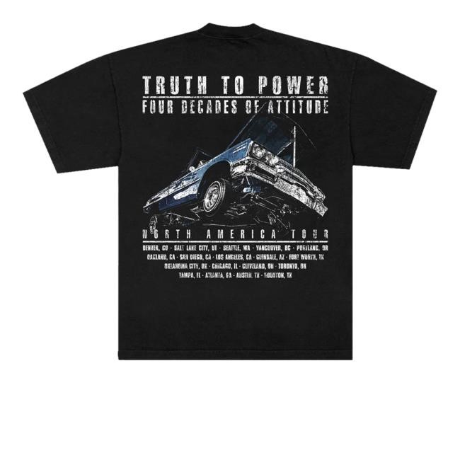 Ice Cube Merch Shop Store Truth To Power Impala Tour Tee Shirt
