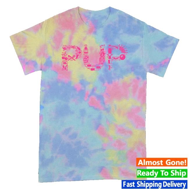 Trending Pup The Band Official Store Flash Logo Tie Dye Shirt