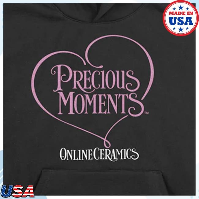Online Ceramics Merch Precious Moments Heart Logo Off Black Short Sleeve Tee