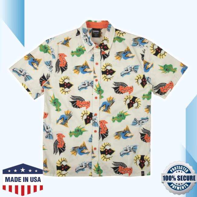 Original Heroes Villains Merch Store Dungeons & Dragons Chromatic Dragons All Over Print Button Down Tee Heroesvillains Shop