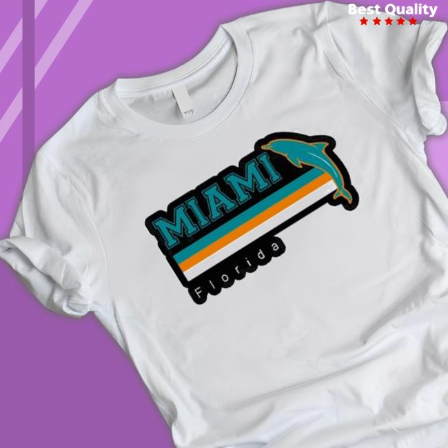 Official Miami Sports Football Dolphin Logo Athletic Novelty Crewneck Sweatshirt