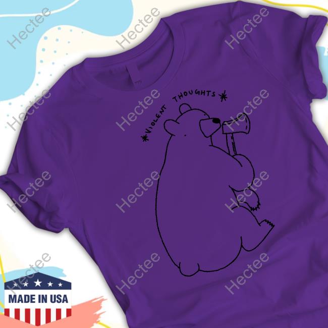Badly Drawn Bears Merch Violent Thoughts Hoodie