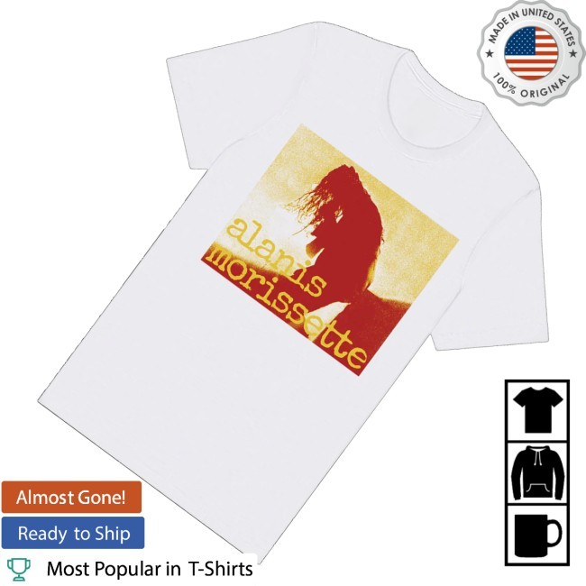 Alanis Morissette Merch Store Alanis Yellow Silhouette White Crewneck Sweatshirt
