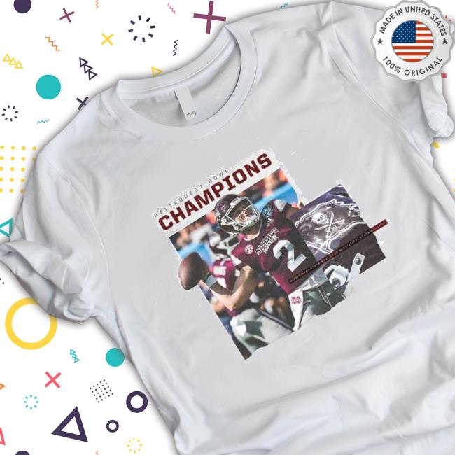 2023 Reliaquest Bowl Champions Mississippi State Poster Tee Shirt
