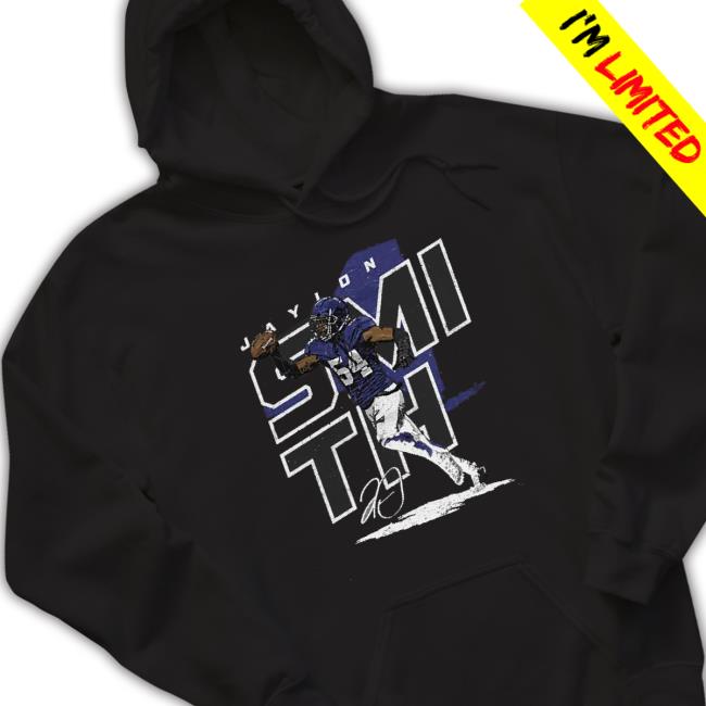 Jaylon Smith New York Giants Player Map Signature T-Shirt