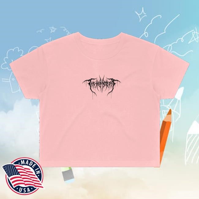 Official The Home Team Merch Store Pink Black Metal Crop Top Tee Shirt