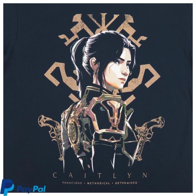 Heroes & Villains Merch Store Shop Arcane League Of Legends Caitlyn With Kiramman Insignia Tee Shirt