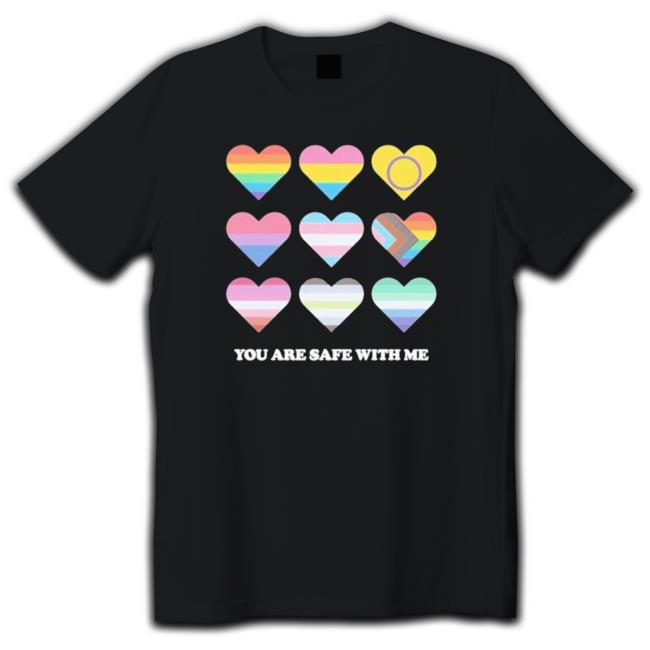 You Are Safe With Me Pride Ally Crewneck Sweatshirt