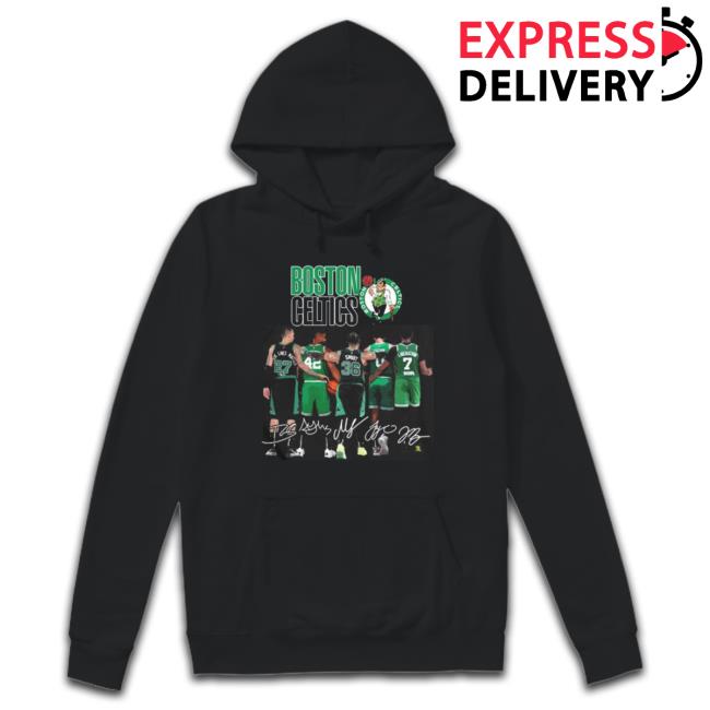 Boston Celtics Daniel Theis Al Horford Marcus Smart Jayson Tatum Jaylen Brown Signatures Crewneck Sweatshirt