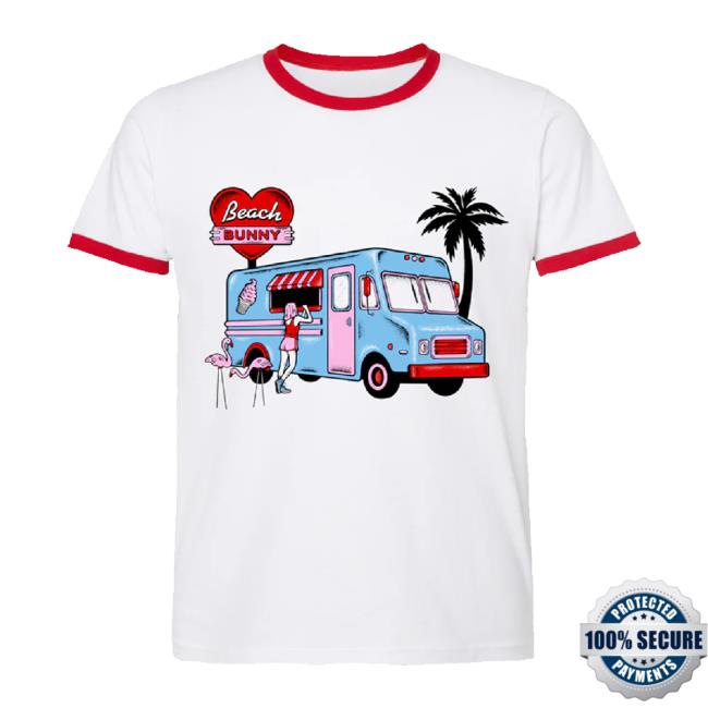 Original Ice Cream Truck Ringer Long Sleeve T Shirt Beach Bunny Music Shop