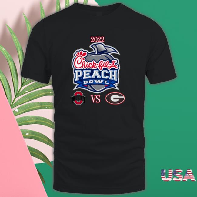 Official Ohio State Buckeyes Vs Georgia Bulldogs 2022 Chick-Fil-A Peach Bol Tee Shirt