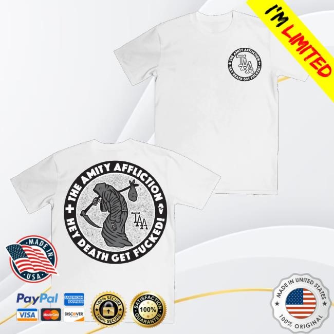 Trending The Amity Affliction Merch Hey Death White Sweaters