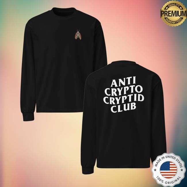 Molly White Merch Store Mothman - Anti Crypto Cryptid Club Long Sleeve Shirt
