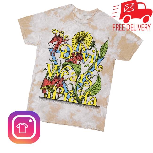 Tdwp Band Merch Flower Dye Tee