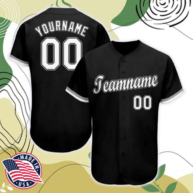 Original Custom Black White-Gray Baseball Jersey Hoodie Sweatshirt