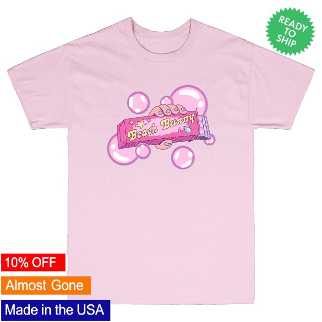 Beach Bunny Merch Store Bubble Gum Pink Tee Shirt