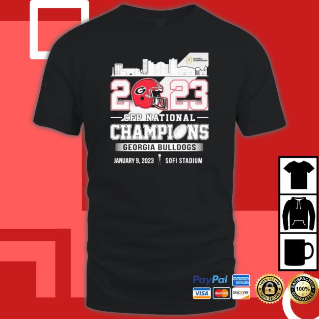 2023 Cfp National Champions Georgia Bulldogs Skyline Sweatshirts