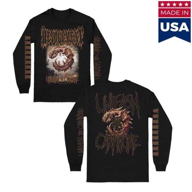 Realityfade Merch Store Shop Devourment Unleash The Carnivore T-Shirt, Hoodie, Tank Top, Sweater And Long Sleeve T-Shirt