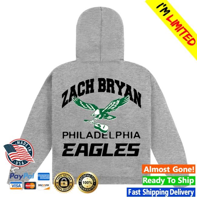 Zach Bryan Official Merch Store Shop Zach Bryan X Eagles Tee Shirt Grey