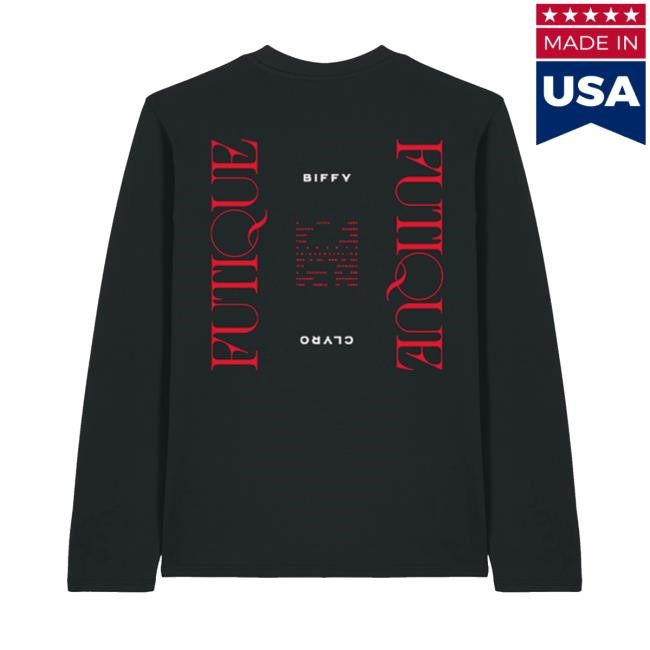 Biffy Clyro Store Merch Red Squiggle Futique Long Sleeve Shirt
