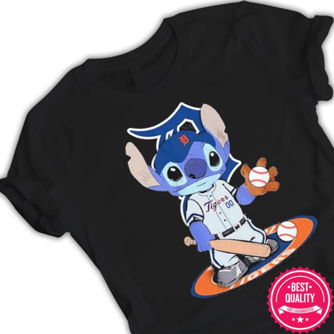 Official Stitch Baseball Detroit Tigers Logo shirt