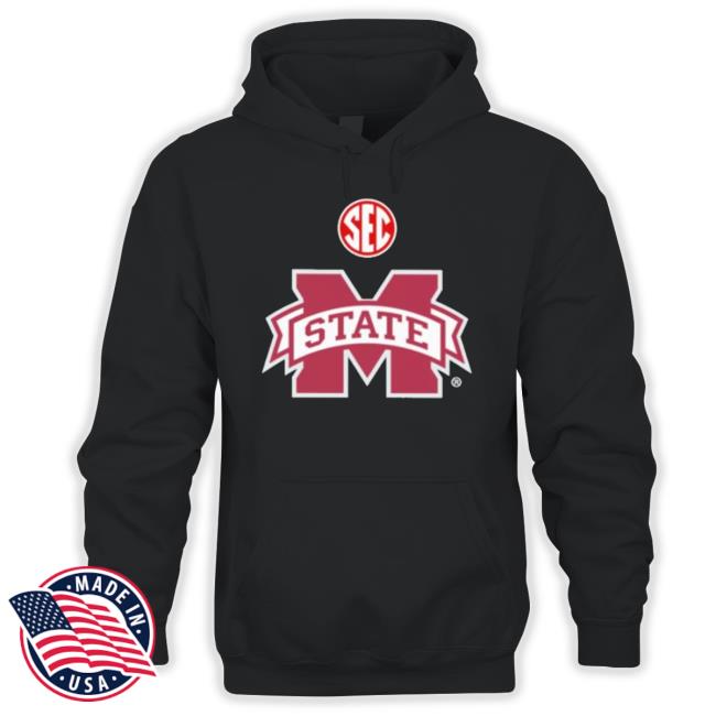 Mike Leach Wearing Sec Logo And Mississippi State Bulldogs Logo Sweater
