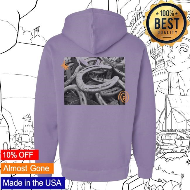 Heart Attack Man Merch Store Official Heart Attack Man Horseshoe Purple Hoodie