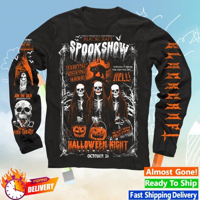 Official Blackcraft Cult Clothing Merch Store Shop Spookshow Hoodie Blackcraft Spookshow Halloween Night
