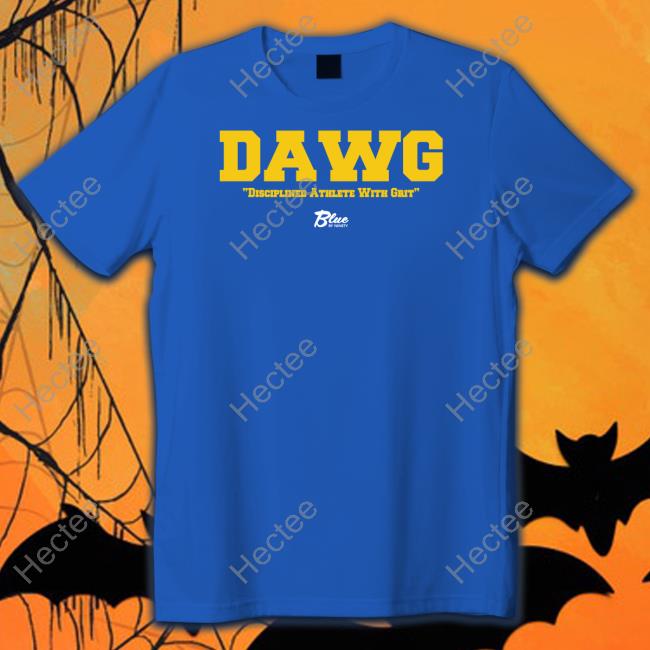 Michigan Men's Basketball Dawg Disciplined Athlete With Grit Tee Shirts Blue By Ninety Merch