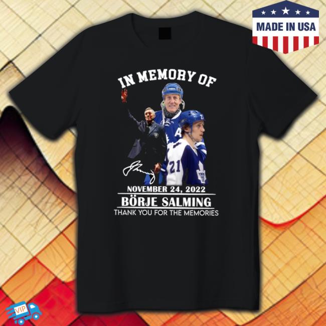 Toronto Maple Leafs Borje Salming In Memory 2022 Thank You For The Memories Signature Men’S Crewneck Sweatshirt