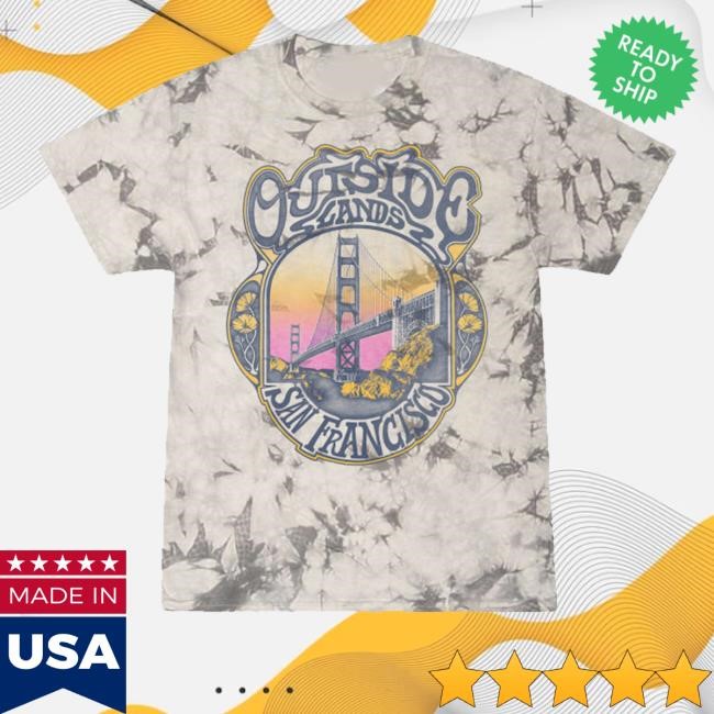 Outside Lands Merch Shop Store Official Drippy Bridge Tie Dye Classic Shirt