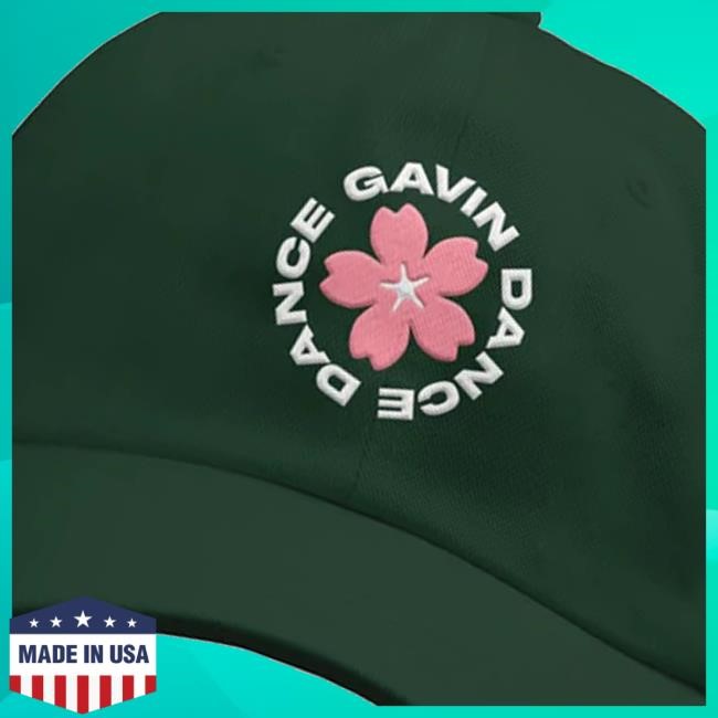 Dance Gavin Dance Merch Store Cherry Blossom - Forest Green Dad Trucker Hat