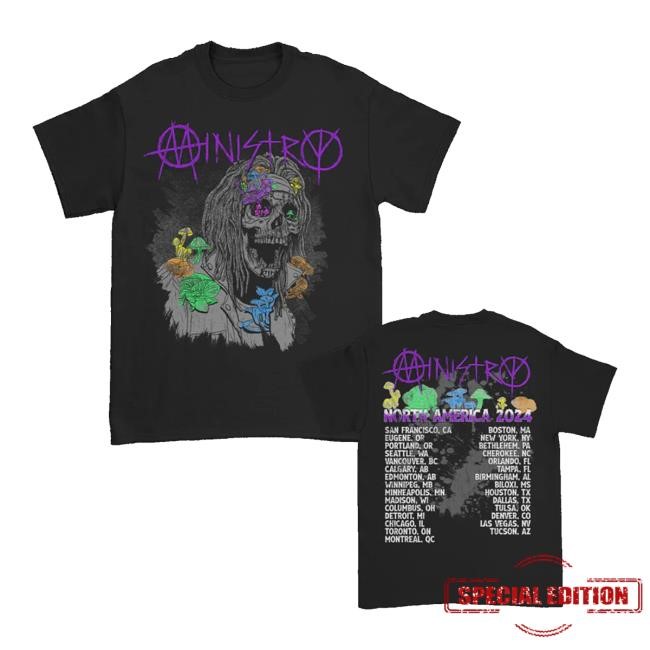 Ministry Official Store Mushroom 2024 Tour Youth T Shirt
