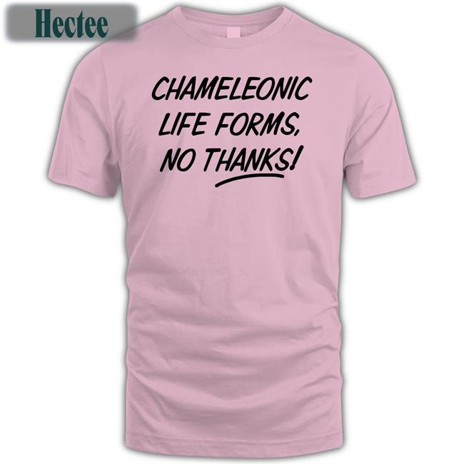 Red Award Chameleonic Life Forms No Thanks Hoodied Sweatshirt