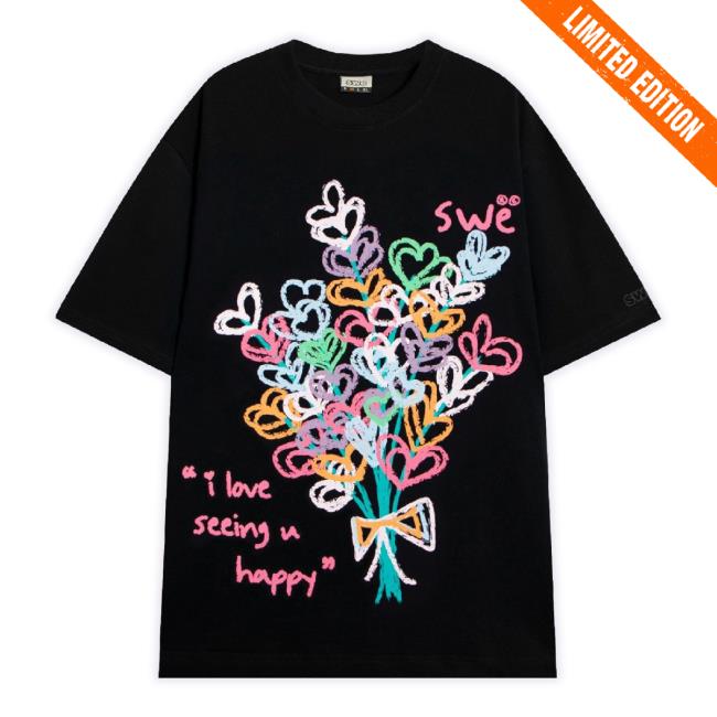 Official Swe Merch Store Swe Happy Sweaters - Black Swe Shop