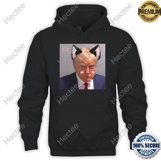 Cringey Tees Catboy Trump Mugshot Hoodie
