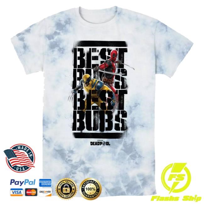 Her Universe Merch Marvel Deadpool & Wolverine Best Bubs Heroes Tie-Dye T-Shirt, Hoodie, Tank Top, Sweater And Long Sleeve T-Shirt