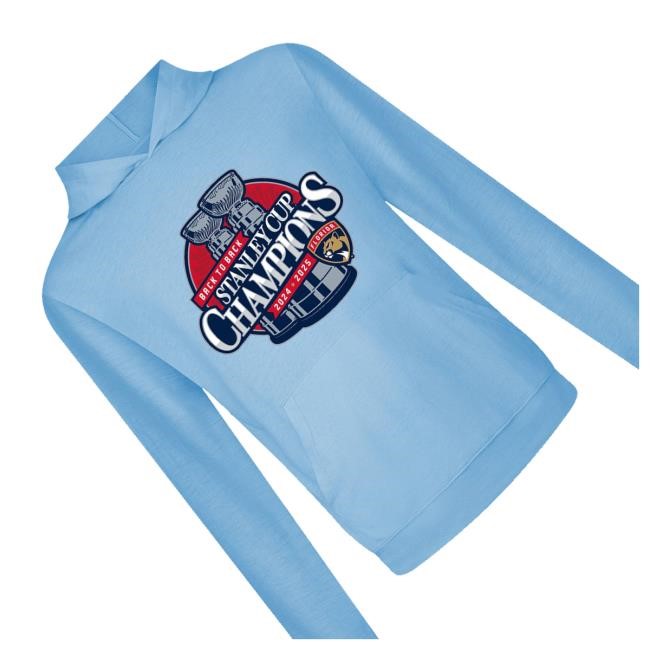 Florida Panthers 2024-2025 Back-To-Back Stanley Cup Champions Blue Relay Hoodie, Sweatshirt