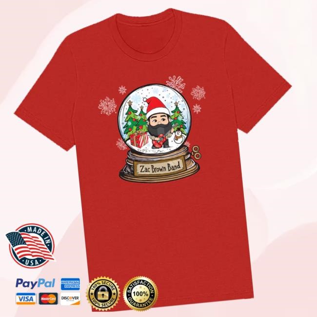 Zac Brown Band Merch Store Red Snow Globe Tee