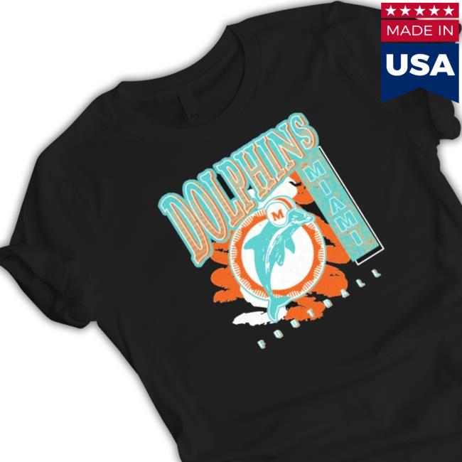 Mitchell And Ness Miami Dolphins Paintbrush Hoodie