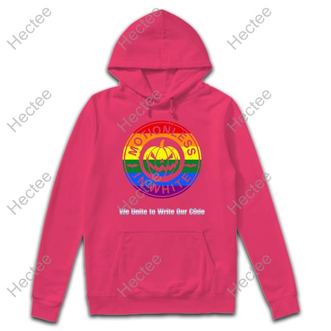Motionless In White We unite to write our code Tee Shirt Pride Pumpkin
